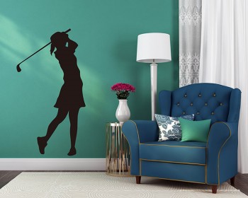 Stickers muraux fille joue au golf